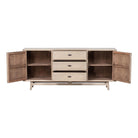 Cómoda natural de olmo con 2 puertas y 3 cajones Junmei
