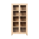 Vitrina natural de pino con 2 puertas Sil