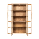 Vitrina natural de pino con 2 puertas Sil