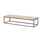 Mesa de centro natural de olmo y hierro Críalo