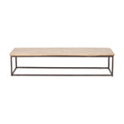 Mesa de centro natural de olmo y hierro Críalo
