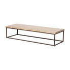 Mesa de centro natural de olmo y hierro Cuco
