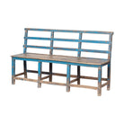 Banco antiguo azul de olmo con respaldo Taoqing
