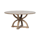 Mesa de comedor redonda natural de olmo Ø150 cm Luwen