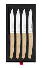 Set de 4 cuchillos chuleteros Icel ST05 con mango de arce duro