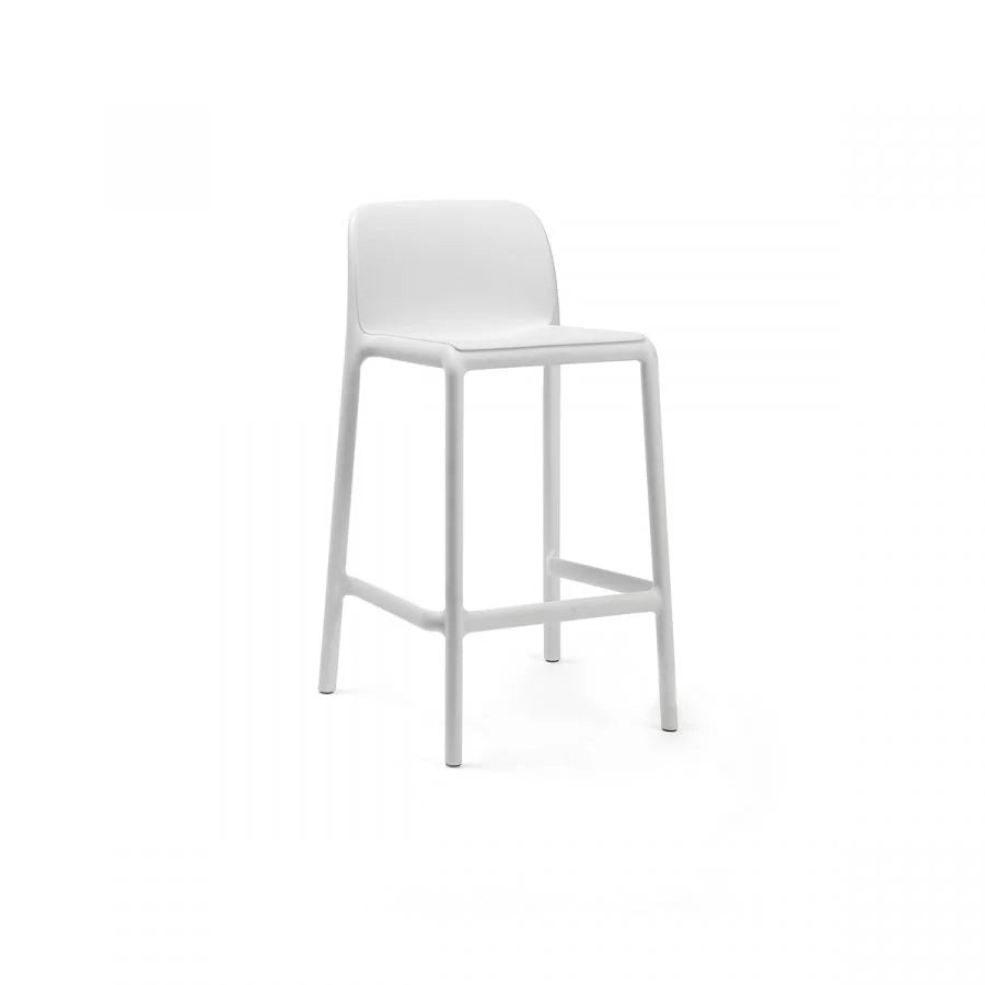 Taburete de resina Faro Nardi – Blanco, asiento a 65 cm