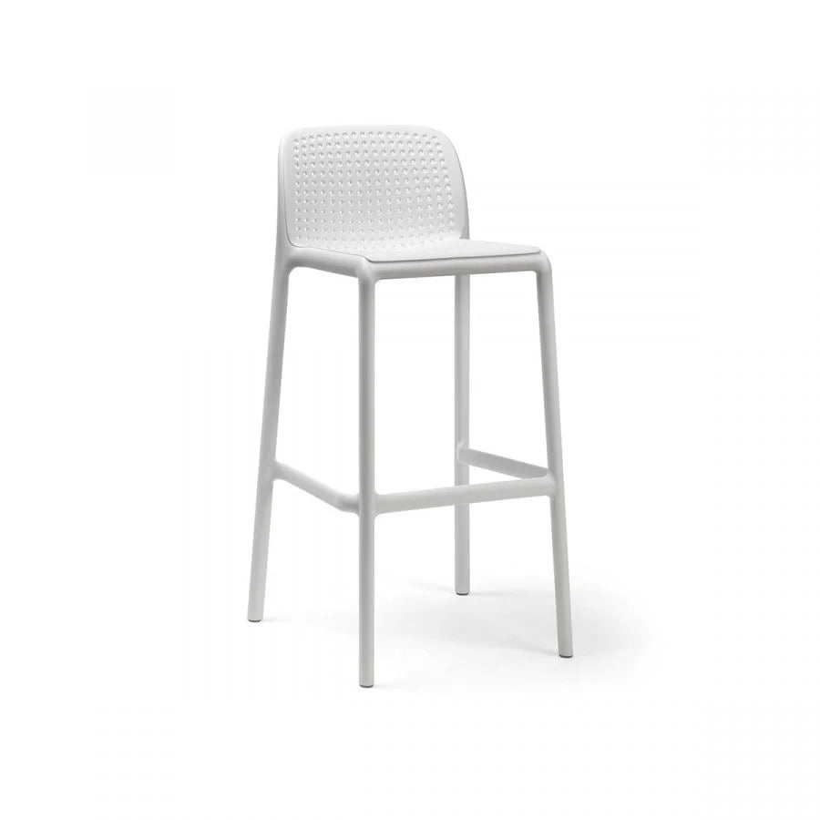 Taburete de resina Lido Nardi – Blanco, asiento a 76 cm