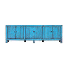 Cómoda antigua azul de olmo con 6 puertas Ningyun