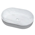 Lavabo ovalado blanco de mármol Magnesita