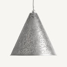 Lámpara colgante de acero plateado Escullos Ø60 cm