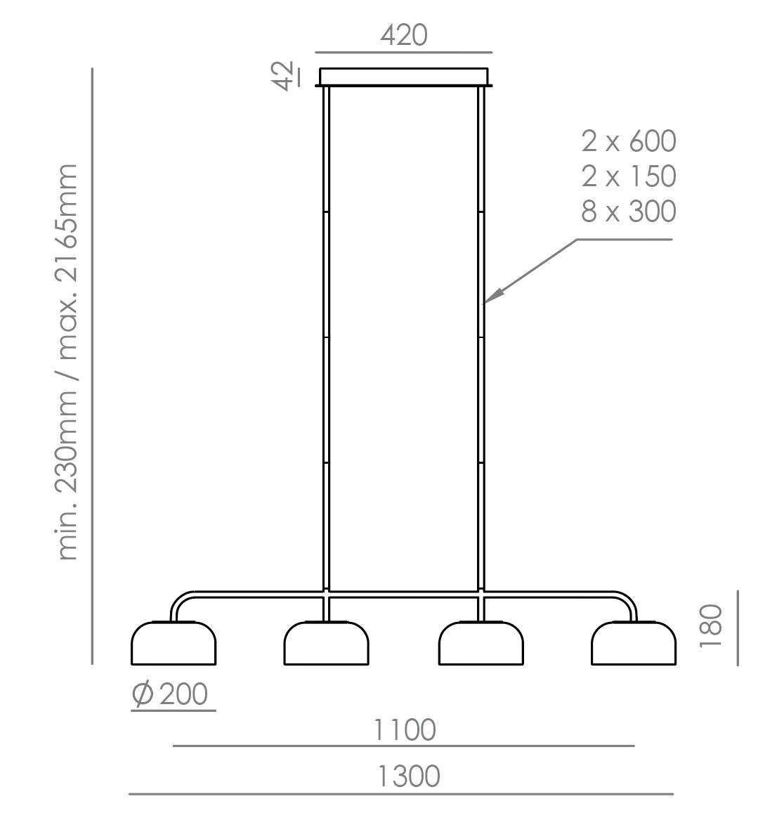 Lámpara Colgante Ipon L - C1316/4