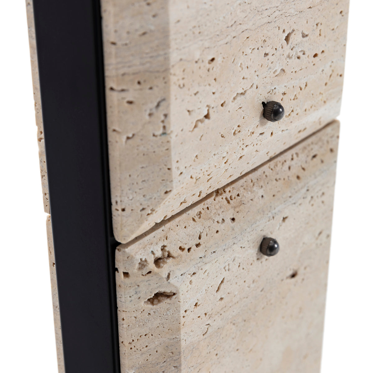 Lámpara de sobremesa de mármol travertino y metal Jesi