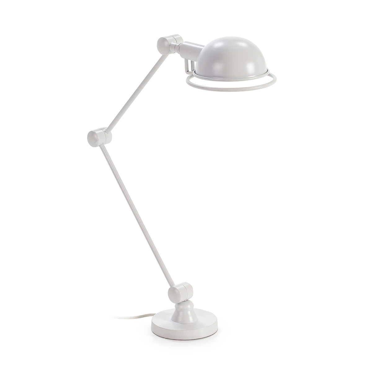 Lámpara de sobremesa de metal blanco Foligno