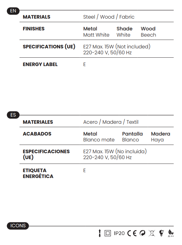 Lámpara de Suelo Riu - P1140