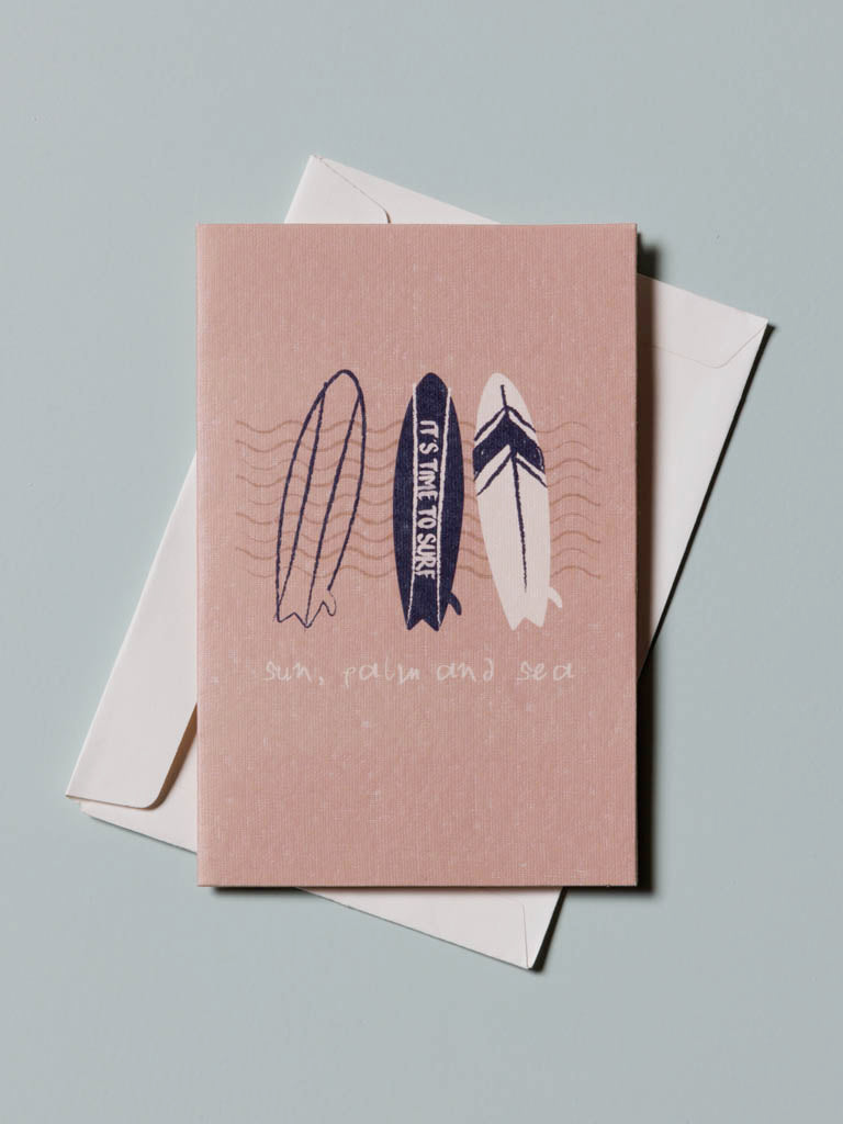 Postal Tabla de Surf con Sobre - #pino_y_jacaranda#