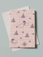 Postal Mapa Marino con Sobre - #pino_y_jacaranda#
