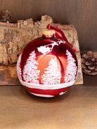 Bola de Navidad Roja Nevada