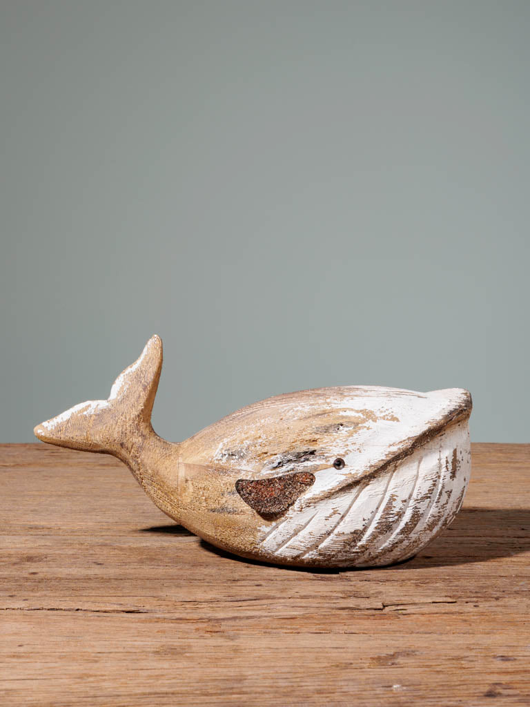 Ballena de Madera Natural - #pino_y_jacaranda#