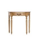 Mesa auxiliar natural de roble con 1 cajón Presili