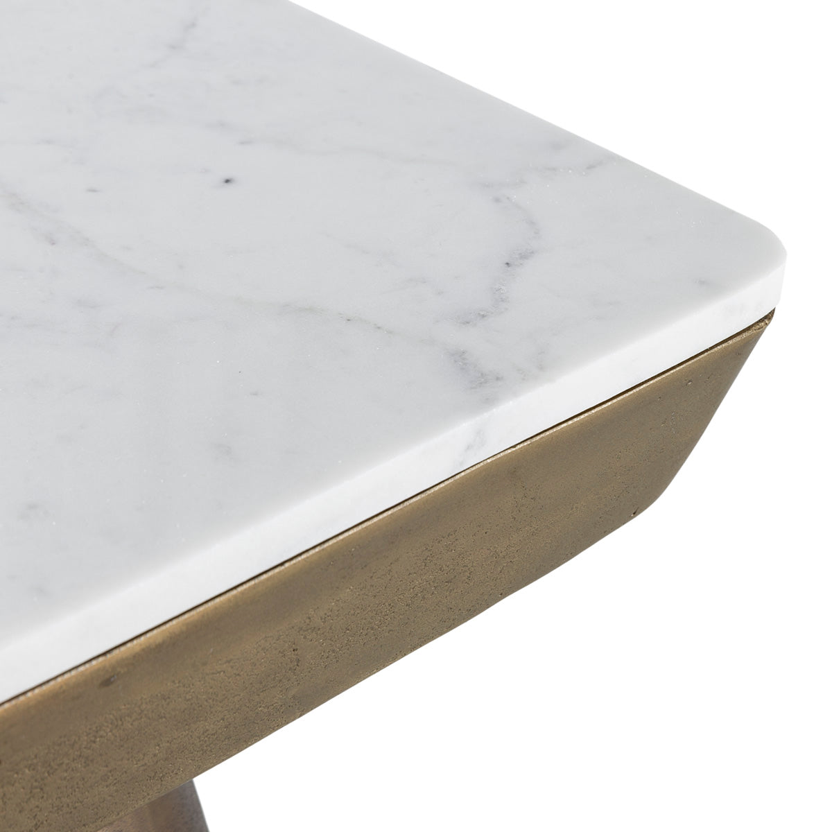 Mesa auxiliar de aluminio y mármol Alghero