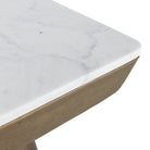 Mesa auxiliar de aluminio y mármol Alghero