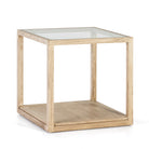 Mesa auxiliar de cristal y madera Piedade
