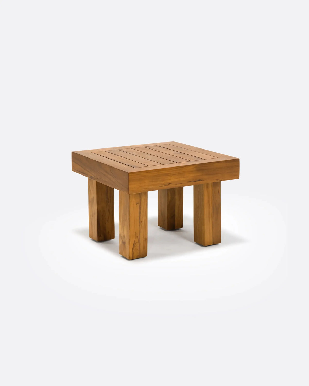 Mesa auxiliar de exterior de teca reciclada Algodonales