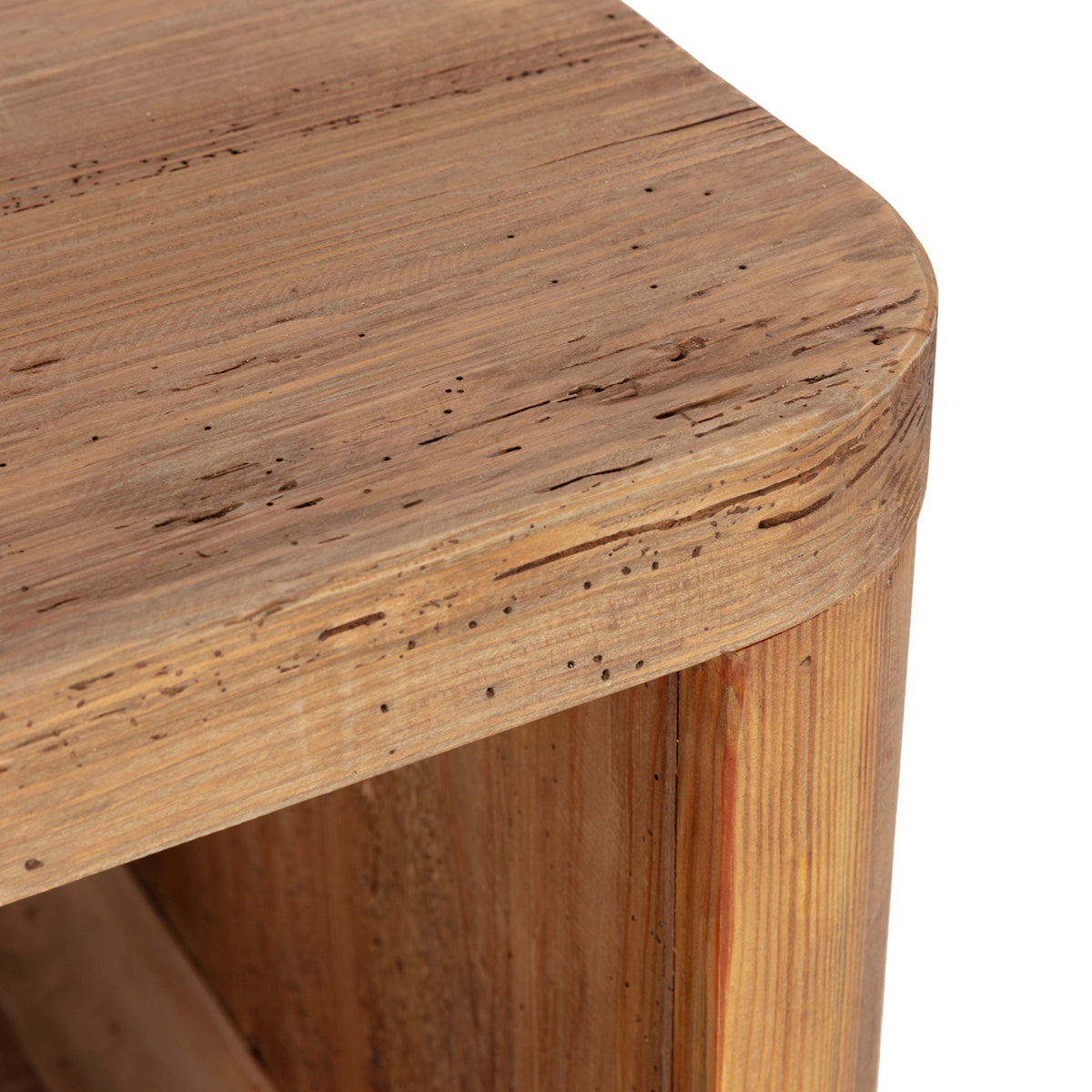 Mesa auxiliar de madera de pino recuperado Benicàssim