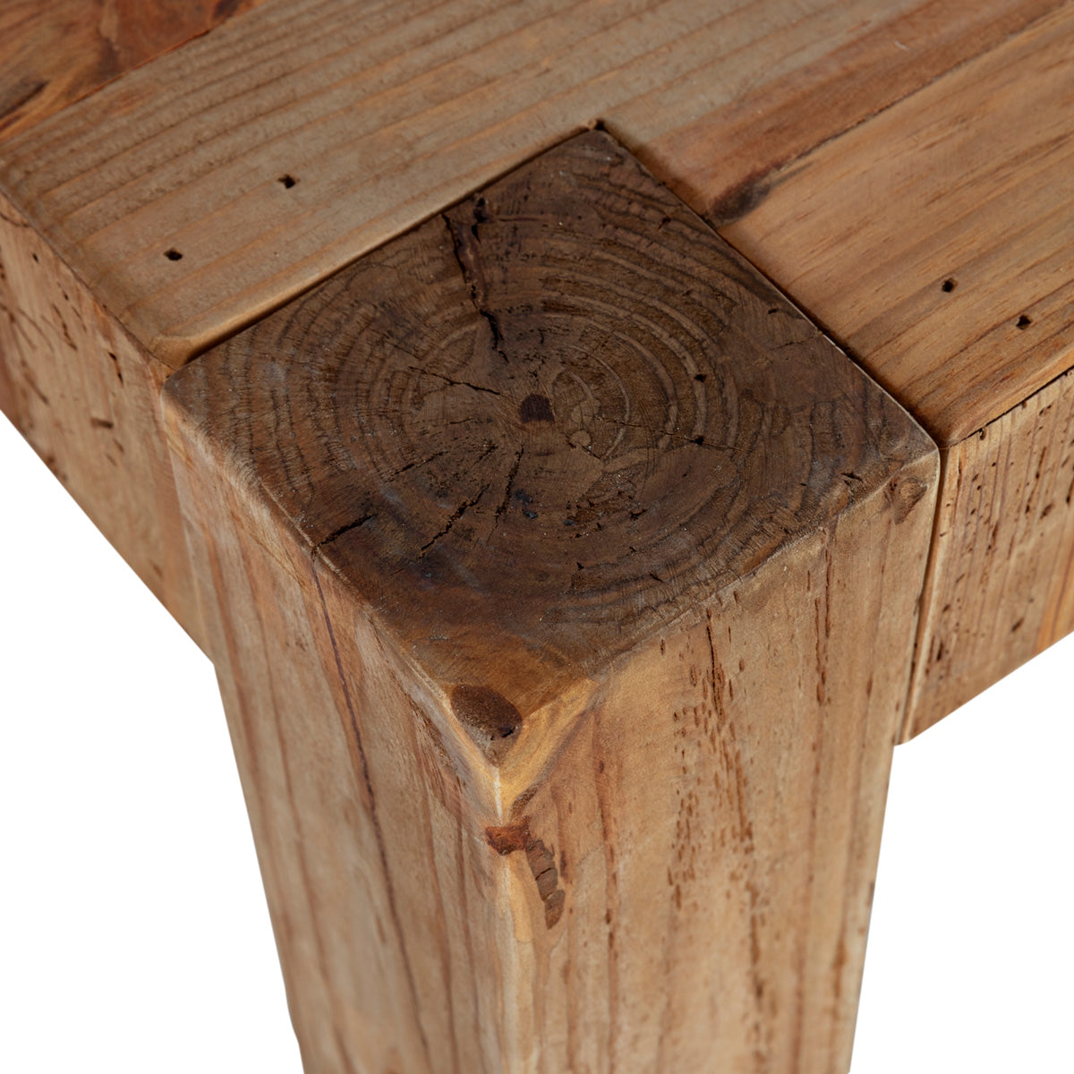 Mesa auxiliar de madera de pino recuperado Manfredonia