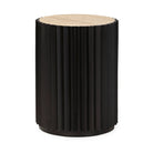 Mesa auxiliar de madera y mármol Milos