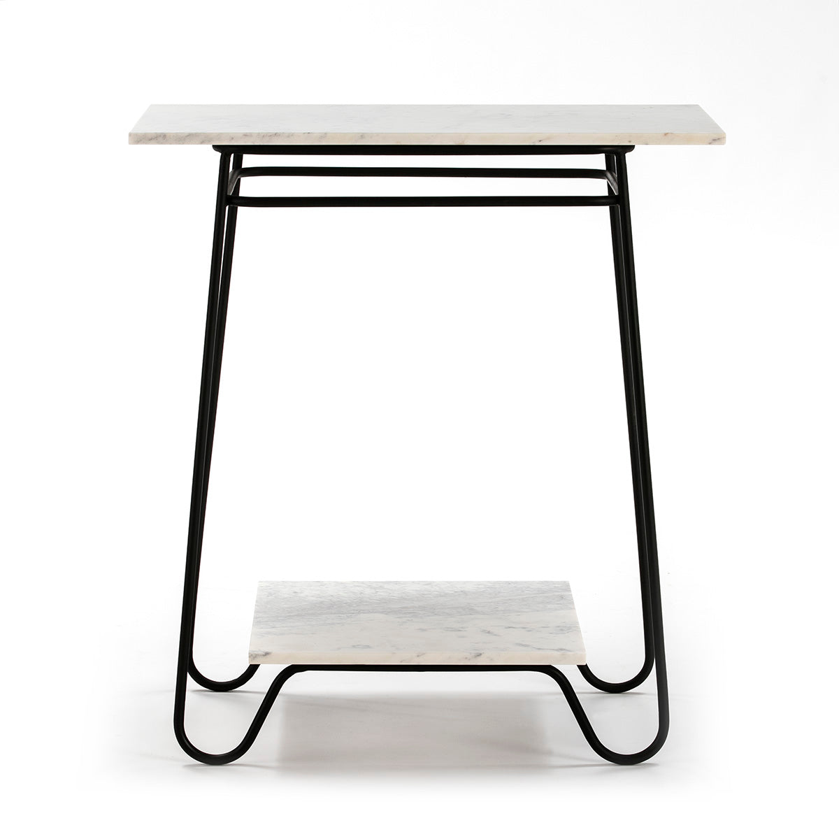 Mesa auxiliar de mármol y metal Acharnes