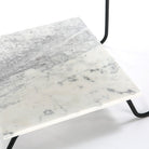 Mesa auxiliar de mármol y metal Acharnes