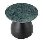 Mesa auxiliar de mármol y metal Bermeo