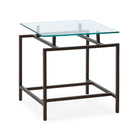 Mesa auxiliar de metal y cristal Chiari