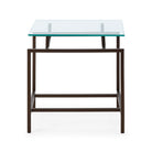 Mesa auxiliar de metal y cristal Chiari
