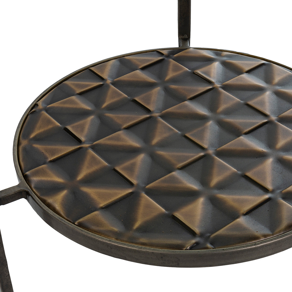 Mesa auxiliar de metal y cristal Faenza