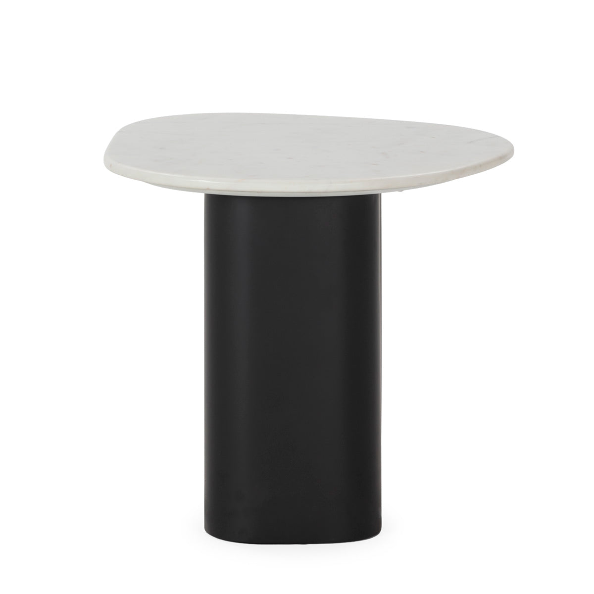 Mesa auxiliar de metal y mármol Pozzuoli