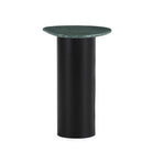 Mesa auxiliar de metal y mármol Tàrrega