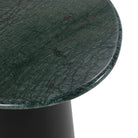 Mesa auxiliar de metal y mármol Tàrrega