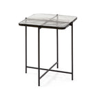 Mesa auxiliar de metal y vidrio Afragola