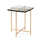 Mesa auxiliar de metal y vidrio Cesenatico
