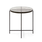 Mesa auxiliar de metal y vidrio Maracena