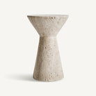 Mesa auxiliar de travertino crema Alhucemas