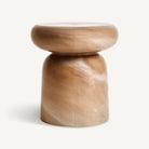 Mesa auxiliar de vidrio beige Galapinhos