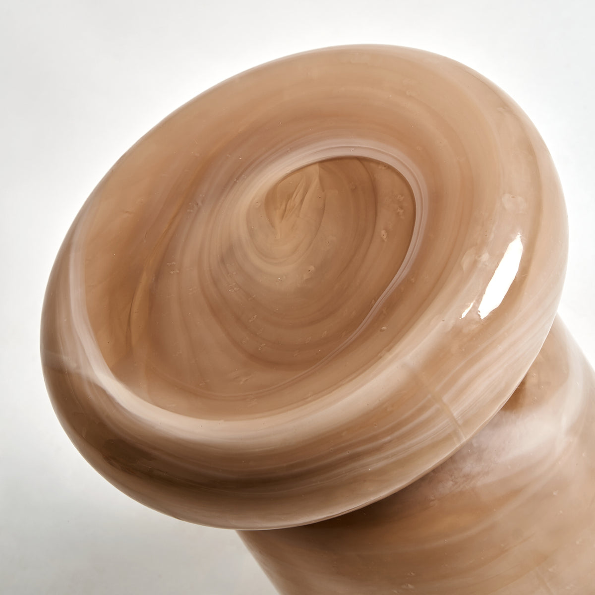 Mesa auxiliar de vidrio beige Galapinhos