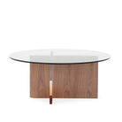 Mesa de centro de chapa de nogal Aranjuez