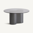 Mesa de centro de cristal y madera lacada Paxos 80 x 80 cm