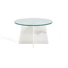 Mesa de centro de cristal y mármol Gavà