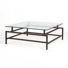 Mesa de centro de cristal y metal Chiari