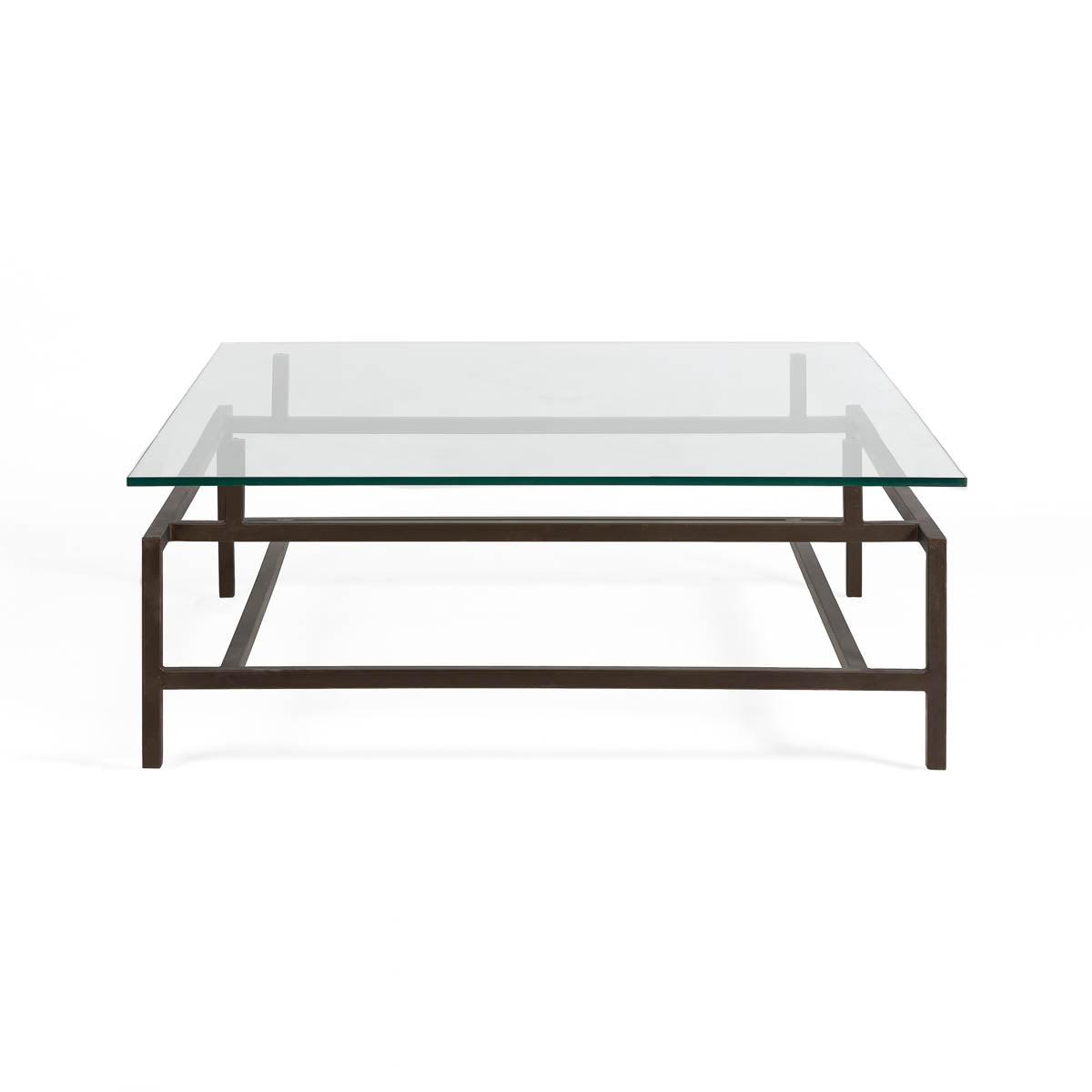 Mesa de centro de cristal y metal Chiari